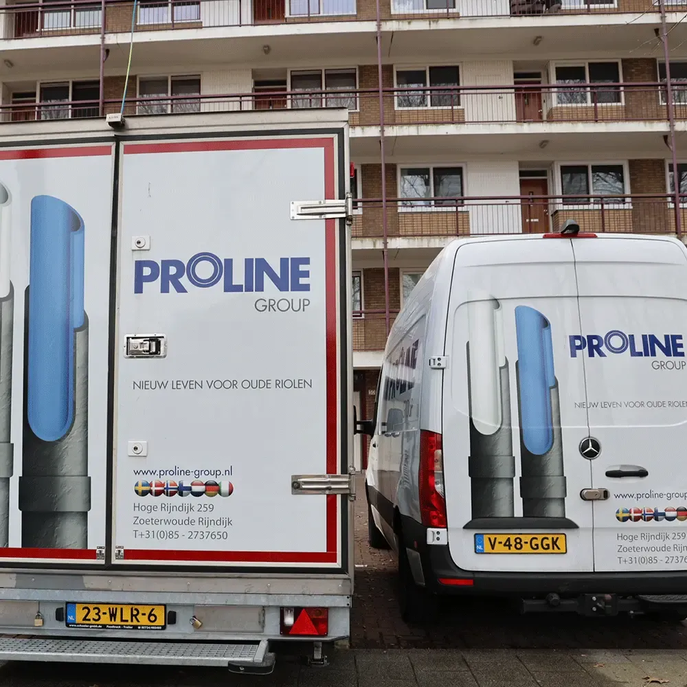 Spraytechniek leidingrenovatie Proline.